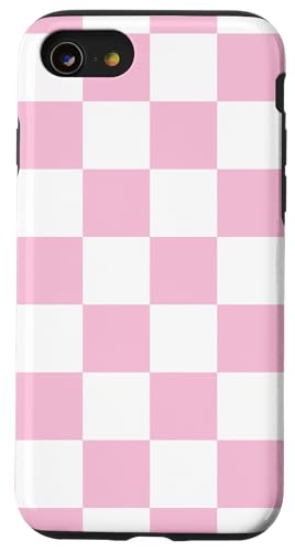 Blassrosa, Schachbrettmuster, kariert Hülle für iPhone SE (2020) / 7 / 8 von Timeless Checkered Pattern Designs