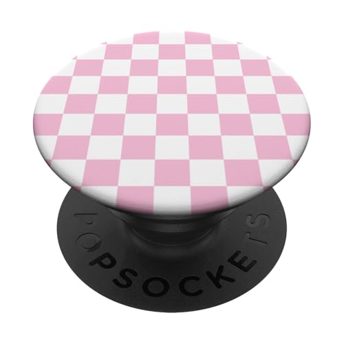 Blassrosa, Schachbrettmuster, kariert PopSockets Klebender PopGrip Blassrosa, Schachbrettmuster, kariert PopSockets Klebender PopGrip von Timeless Checkered Pattern Designs