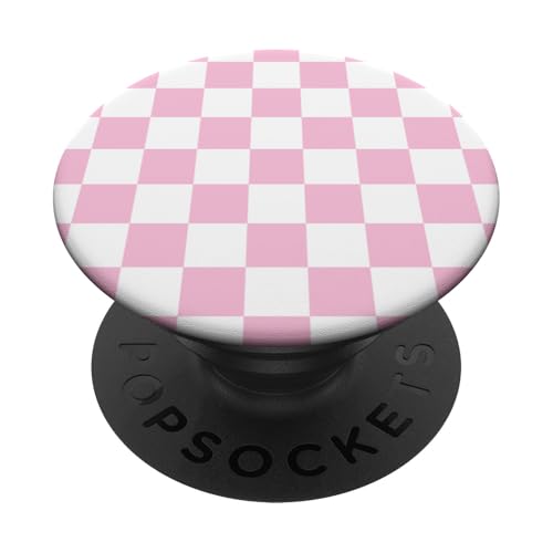 Blassrosa, Schachbrettmuster, kariert PopSockets Klebender PopGrip Blassrosa, Schachbrettmuster, kariert PopSockets Klebender PopGrip von Timeless Checkered Pattern Designs