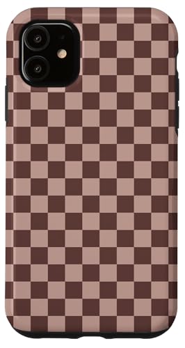 Braunes Schachbrettmuster, kariert Hülle für iPhone 11 Braunes Schachbrettmuster, kariert Hülle für iPhone 11 von Timeless Checkered Pattern Designs