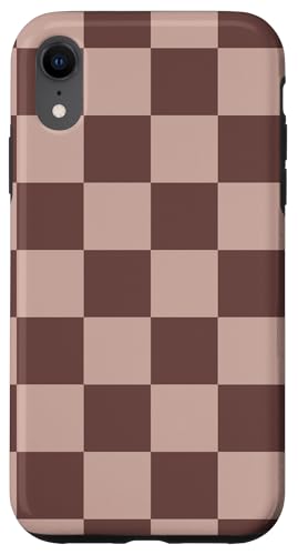 Braunes Schachbrettmuster, kariert Hülle für iPhone XR Braunes Schachbrettmuster, kariert Hülle für iPhone XR von Timeless Checkered Pattern Designs