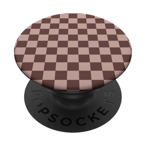 Braunes Schachbrettmuster, kariert PopSockets Klebender PopGrip Braunes Schachbrettmuster, kariert PopSockets Klebender PopGrip von Timeless Checkered Pattern Designs