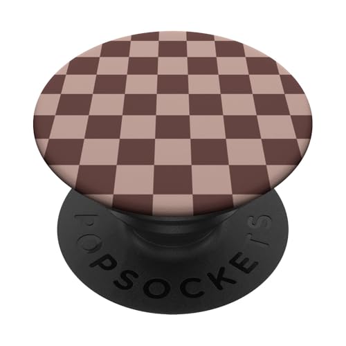 Braunes Schachbrettmuster, kariert PopSockets Klebender PopGrip Braunes Schachbrettmuster, kariert PopSockets Klebender PopGrip von Timeless Checkered Pattern Designs