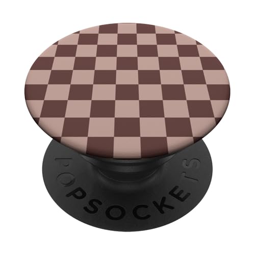 Braunes Schachbrettmuster, kariert PopSockets Klebender PopGrip Braunes Schachbrettmuster, kariert PopSockets Klebender PopGrip von Timeless Checkered Pattern Designs