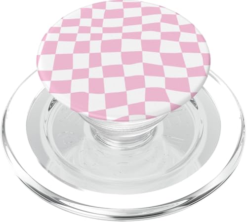 Cool, abstrakt, blassrosa, Schachbrettmuster, kariert PopSockets PopGrip für MagSafe Cool, abstrakt, blassrosa, Schachbrettmuster, kariert PopSockets PopGrip für MagSafe von Timeless Checkered Pattern Designs
