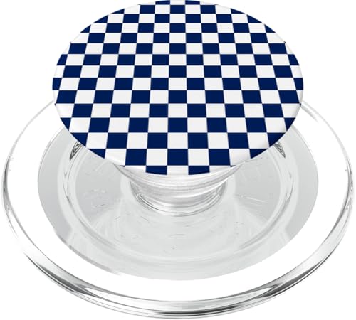 Cooles Marineblau, Schachbrettmuster, kariert PopSockets PopGrip für MagSafe Cooles Marineblau, Schachbrettmuster, kariert PopSockets PopGrip für MagSafe von Timeless Checkered Pattern Designs