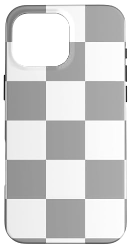 Grau, Schachbrettmuster, kariert Hülle für iPhone 16 Pro Max Grau, Schachbrettmuster, kariert Hülle für iPhone 16 Pro Max von Timeless Checkered Pattern Designs