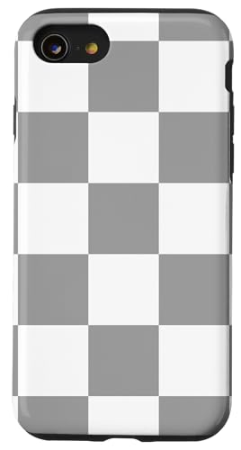 Grau, Schachbrettmuster, kariert Hülle für iPhone SE (2020) / 7 / 8 von Timeless Checkered Pattern Designs