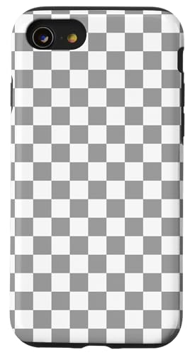 Grau, Schachbrettmuster, kariert Hülle für iPhone SE (2020) / 7 / 8 von Timeless Checkered Pattern Designs