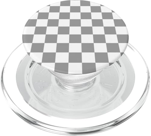 Grau, Schachbrettmuster, kariert PopSockets PopGrip für MagSafe Grau, Schachbrettmuster, kariert PopSockets PopGrip für MagSafe von Timeless Checkered Pattern Designs