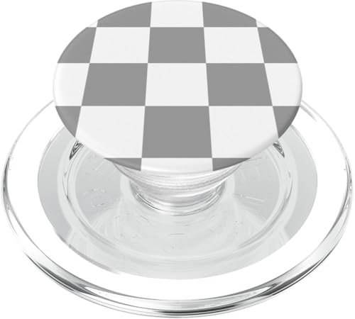 Grau, Schachbrettmuster, kariert PopSockets PopGrip für MagSafe Grau, Schachbrettmuster, kariert PopSockets PopGrip für MagSafe von Timeless Checkered Pattern Designs