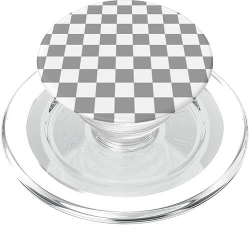 Grau, Schachbrettmuster, kariert PopSockets PopGrip für MagSafe Grau, Schachbrettmuster, kariert PopSockets PopGrip für MagSafe von Timeless Checkered Pattern Designs