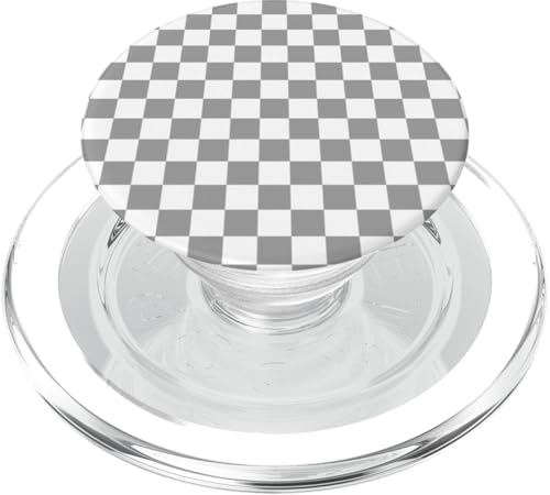 Grau, Schachbrettmuster, kariert PopSockets PopGrip für MagSafe Grau, Schachbrettmuster, kariert PopSockets PopGrip für MagSafe von Timeless Checkered Pattern Designs