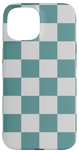 Grün und Grau, Schachbrettmuster, kariert Hülle für iPhone 15 Grün und Grau, Schachbrettmuster, kariert Hülle für iPhone 15 von Timeless Checkered Pattern Designs