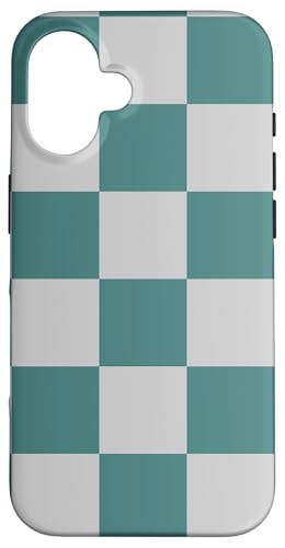 Grün und Grau, Schachbrettmuster, kariert Hülle für iPhone 16 Grün und Grau, Schachbrettmuster, kariert Hülle für iPhone 16 von Timeless Checkered Pattern Designs