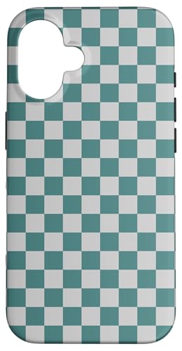 Grün und Grau, Schachbrettmuster, kariert Hülle für iPhone 16 Grün und Grau, Schachbrettmuster, kariert Hülle für iPhone 16 von Timeless Checkered Pattern Designs