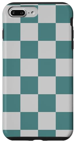 Grün und Grau, Schachbrettmuster, kariert Hülle für iPhone 7 Plus/8 Plus Grün und Grau, Schachbrettmuster, kariert Hülle für iPhone 7 Plus/8 Plus von Timeless Checkered Pattern Designs