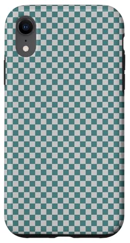 Grün und Grau, Schachbrettmuster, kariert Hülle für iPhone XR Grün und Grau, Schachbrettmuster, kariert Hülle für iPhone XR von Timeless Checkered Pattern Designs