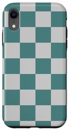 Grün und Grau, Schachbrettmuster, kariert Hülle für iPhone XR Grün und Grau, Schachbrettmuster, kariert Hülle für iPhone XR von Timeless Checkered Pattern Designs