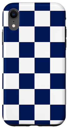 Marineblau, Schachbrettmuster, kariert Hülle für iPhone XR Marineblau, Schachbrettmuster, kariert Hülle für iPhone XR von Timeless Checkered Pattern Designs