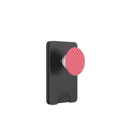 Orange und Rosa, Schachbrettmuster, kariert PopSockets PopWallet für MagSafe Orange und Rosa, Schachbrettmuster, kariert PopSockets PopWallet für MagSafe von Timeless Checkered Pattern Designs
