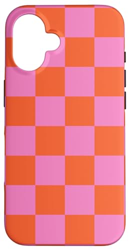 Rosa & Orange, Schachbrettmuster, kariert Hülle für iPhone 16 Rosa & Orange, Schachbrettmuster, kariert Hülle für iPhone 16 von Timeless Checkered Pattern Designs