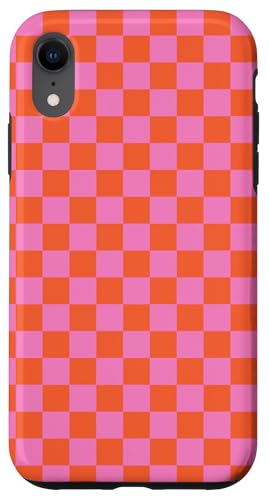 Rosa & Orange, Schachbrettmuster, kariert Hülle für iPhone XR Rosa & Orange, Schachbrettmuster, kariert Hülle für iPhone XR von Timeless Checkered Pattern Designs