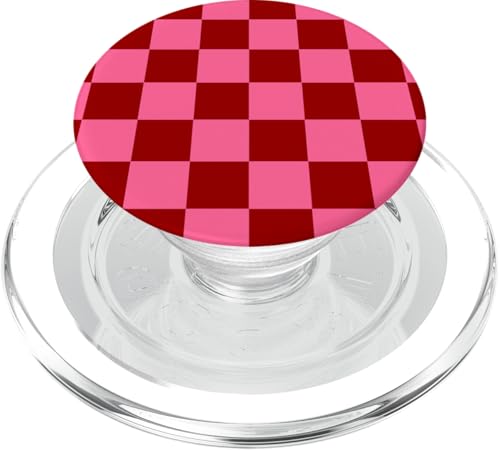 Rosa & Rot, Schachbrettmuster, kariert PopSockets PopGrip für MagSafe Rosa & Rot, Schachbrettmuster, kariert PopSockets PopGrip für MagSafe von Timeless Checkered Pattern Designs