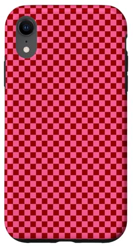 Schachbrettmuster in Rot und Rosa, kariert Hülle für iPhone XR Schachbrettmuster in Rot und Rosa, kariert Hülle für iPhone XR von Timeless Checkered Pattern Designs