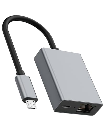 100 Mbps Ethernet-Adapter für Fire TV Stick, Micro-USB auf RJ45 Ethernet-Netzwerkadapter, Hochgeschwindigkeits-Internet-Optimierer, kompatibel mit 4K Fire Stick, Chromecast Google Home Mini 100 Mbps Ethernet-Adapter für Fire TV Stick, Micro-USB auf RJ45 Ethernet-Netzwerkadapter, Hochgeschwindigkeits-Internet-Optimierer, kompatibel mit 4K Fire Stick, Chromecast Google Home Mini von Times Mark