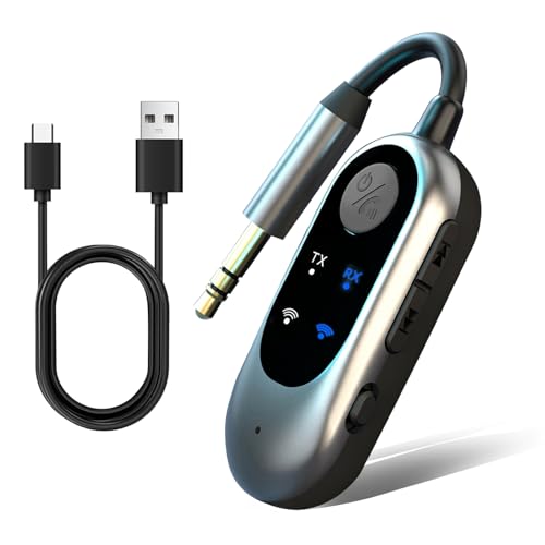 2 in 1 Bluetooth Transmitter Receiver mit 3,5 mm Klinkenanschluss, AUX Wireless Adapter für TV, Flugzeug Kopfhörer Adapter, Auto Audio, Bluetooth Kopfhörer Konverter, Aux Geräte 2 in 1 Bluetooth Transmitter Receiver mit 3,5 mm Klinkenanschluss, AUX Wireless Adapter für TV, Flugzeug Kopfhörer Adapter, Auto Audio, Bluetooth Kopfhörer Konverter, Aux Geräte von Times Mark