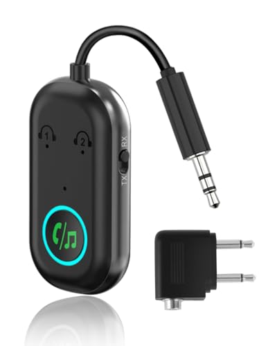 2025 Upgraded Bluetooth 5.3 Transmitter Receiver, 2-in-1 Bluetooth Adapter mit Dual-Pairing, 3,5-mm-Sender kompatibel mit TV, Flugzeugadapter, Auto, Kopfhörer, AirPods, Stereo, PC, Lautsprecher 2025 Upgraded Bluetooth 5.3 Transmitter Receiver, 2-in-1 Bluetooth Adapter mit Dual-Pairing, 3,5-mm-Sender kompatibel mit TV, Flugzeugadapter, Auto, Kopfhörer, AirPods, Stereo, PC, Lautsprecher von Times Mark