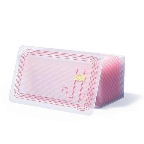 10 Stück-NTAG215 NFC Karten，Transparente PVC Karten，504 Bytes Wiederbeschreibbar NFC 215 Karten，Passend für Amiibo und TagMo von Timeskey NFC