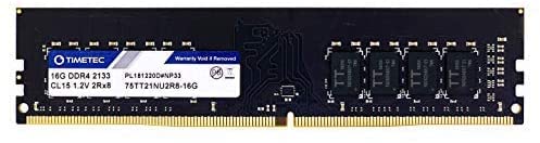 Timetec 16GB DDR4 2133MHz PC4-17000 Non-ECC Unbuffered 1.2V CL15 2Rx8 Dual Rank 288 Pin UDIMM Desktop PC Arbeitsspeicher RAM Modul Upgrade (16GB) von Timetec