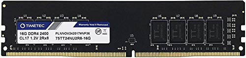Timetec 16GB DDR4 2400MHz PC4-19200 Non-ECC Unbuffered 1.2V CL17 2Rx8 Dual Rank 288 Pin UDIMM Desktop PC Computer Memory RAM Module Upgrade (16GB) von Timetec