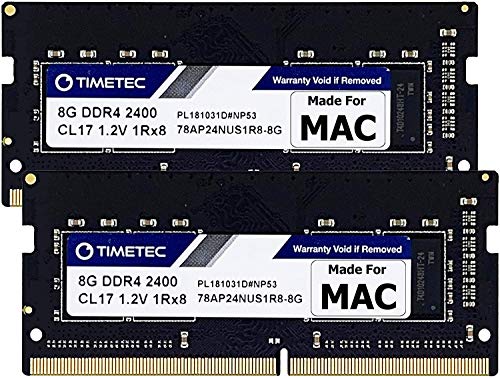 Timetec 16GB KIT (2x8GB) Kompatibel für Apple 2017 iMac(27 Zoll mit Retina 5K, 21,5 Zoll mit Retina 4K / Nicht-Retina 4K) DDR4 2400MHz PC4-19200 SODIMM MAC RAM Upgrade für iMac18,1/iMac18,2/iMac18,3 von Timetec