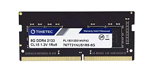 Timetec 8GB DDR4 2133MHz PC4-17000 Non-ECC Unbuffered 1.2V CL15 1Rx8 Single Rank 260 Pin SODIMM Laptop Notebook PC Arbeitsspeicher RAM Modul Upgrade (8GB) von Timetec