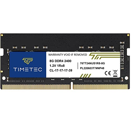 Timetec 8GB DDR4 2400MHz (DDR4-2400) PC4-19200 (PC4-2400T) Non-ECC Unbuffered 1.2V CL17 1Rx8 Single Rank 260 Pin SODIMM Laptop Notebook PC Computer Speicher RAM Modul Upgrade (8GB) von Timetec