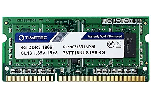 Timetec DDR3-1866L 4 GB Ersatz für Synology D3NS1866L-4G Non-ECC Unbuffered SODIMM DDR3L 1866 MHz PC3L-14900 1,35 V Speicher RAM (kompatibel für DS620slim, DS218+, DS718+, DS918+, DS418play) von Timetec