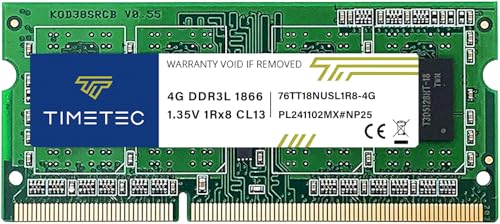 Timetec DDR3-1866L 4 GB Ersatz für Synology D3NS1866L-4G Non-ECC Unbuffered SODIMM DDR3L 1866 MHz PC3L-14900 1,35 V Speicher RAM (kompatibel für DS620slim, DS218+, DS718+, DS918+, DS418play) von Timetec