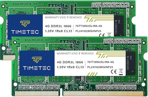 Timetec DDR3 1866Mhz PC3L-14900 Non-ECC Unbuffered SODIMM 1.35V Memory RAM (1866Mhz 8GB Kit(2x4GB)) von Timetec