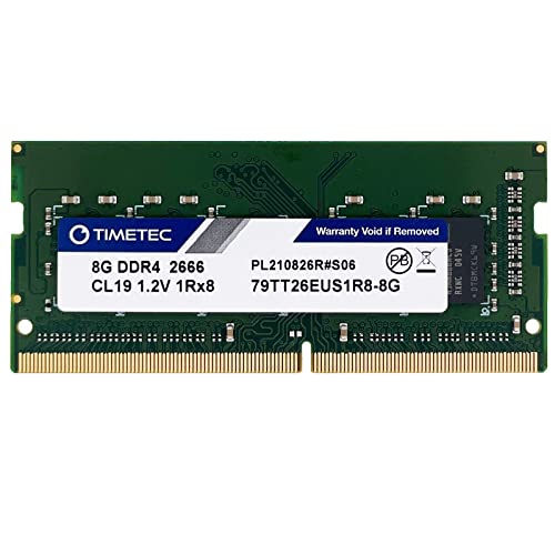 Timetec Hynix DDR4 2666 MHz PC4-21300 Unbuffered ECC 1,2 V CL19 1Rx8 Single Rank 260 Pin UDIMM Undefiniertes Arbeitsspeichermodul Upgrade 8GB von Timetec