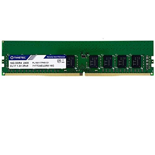 Timetec Hynix IC 16GB DDR4 2400MHz PC4-19200 ungepuffert ECC 1.2V CL17 2Rx8 Dual Rank 288 Pin UDIMM Server Speicher RAM Modul Upgrade (16GB) von Timetec
