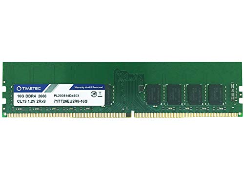 Timetec Hynix IC 16GB DDR4 2666MHz PC4-21300 Unbuffered ECC 1.2V CL19 2Rx8 Dual Rank 288 Pin UDIMM Server Memory RAM Module Upgrade (16GB) von Timetec