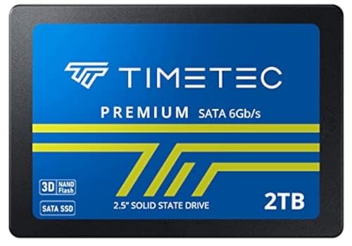Timetec SSD 3D NAND QLC SATA III 6Gb/s 2,5 Zoll 7 mm (0,28 Zoll) Lesegeschwindigkeit bis zu 550 MB/s SLC Cache Performance Boost Internes Solid State Drive für PC Computer Desktop und Laptop (2TB) von Timetec