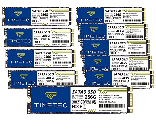 Timetec SSD 3D NAND TLC SATA III 6Gb/s M.2 2280 NGFF 128TBW Lesegeschwindigkeit bis zu 550MB/s SLC Cache Performance Boost internes Solid State Drive für PC Computer Laptop und Desktop von Timetec