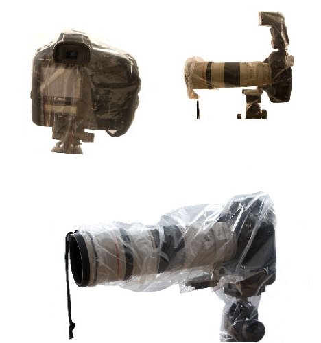 Allwetterschutz/Regencape für alle Spiegelreflexkameras.Set bestehend aus 2 verschiedenen Hauben. von Timetrends24/JJC