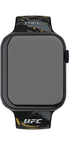 Timex UFC Smartwatch Band Compatible with Apple Watch 44mm / 45mm / 49mm - Black with Yellow and Silver Splatter von Timex