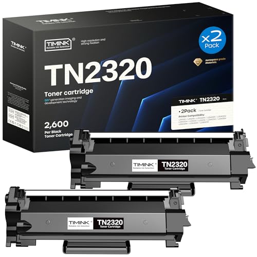 TN2320 Toner Kompatibel für Brother TN-2320 TN-2310 Toner für Brother MFC-L2700DW MFC-L2700DN HL-L2340DW HL-L2300D MFC-L2720DW DCP-L2540DN DCP-L2520DW MFC-L2740DW HL-L2360DN(2 Schwarz) von Timink