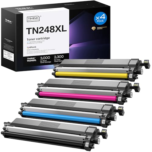 Timink 4 Stück TN248XL Tonerkartusche Kompatibel für Brother TN-248 TN248 XL Kompatibel für Brother MFC-L3740CDW MFC-L3760CDW MFC-L3740CDWE DCP-L3560CDW HL-L3240CDW MFC-L8390CDW HL-L3220CWE Timink 4 Stück TN248XL Tonerkartusche Kompatibel für Brother TN-248 TN248 XL Kompatibel für Brother MFC-L3740CDW MFC-L3760CDW MFC-L3740CDWE DCP-L3560CDW HL-L3240CDW MFC-L8390CDW HL-L3220CWE von Timink